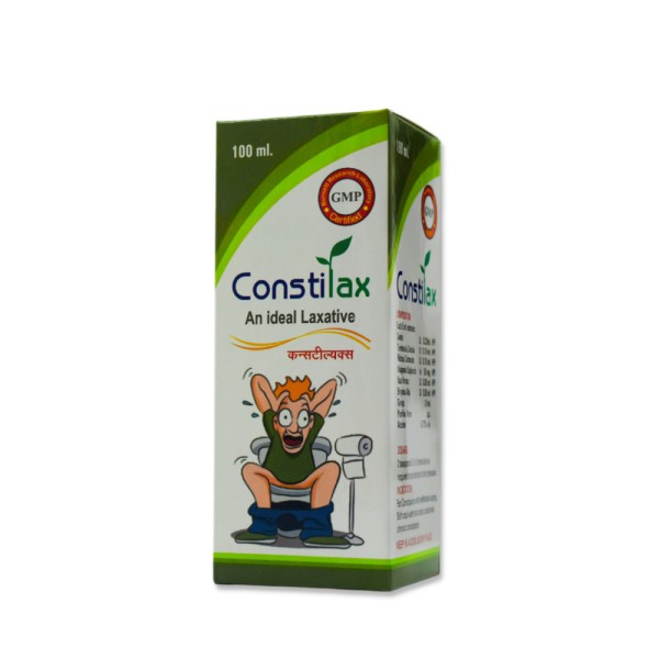 Promotional image for Burnett's Constilax, a homoeopathic remedy for constipation relief. Experience fast and gentle relief from acute and chronic constipation, improved appetite, and relief from indigestion issues. Say goodbye to side effects with Consti