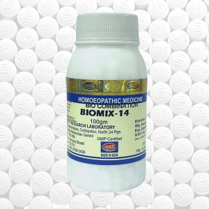 Image of Bio-Combination 14, a homoeopathic remedy for flu-like symptoms, measles, and hay fever, offering relief from cough, sore throat, earache, and eye irritation, while supporting blood health, digestion, and skin wellness