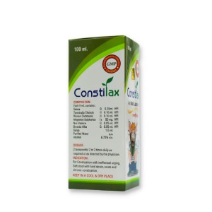 Promotional image for Burnett's Constilax, a homoeopathic remedy for constipation relief. Experience fast and gentle relief from acute and chronic constipation, improved appetite, and relief from indigestion issues. Say goodbye to side effects with Consti